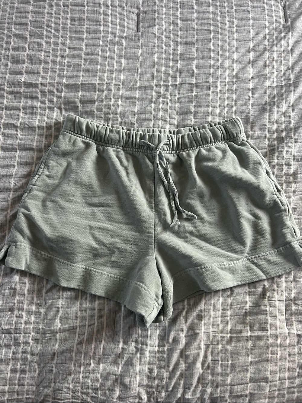 l*space Sage Green Drawstring Athletic Shorts
